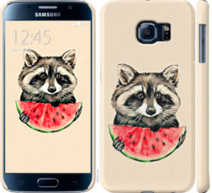 Чехол Енотик с арбузом для Samsung Galaxy S6 G920