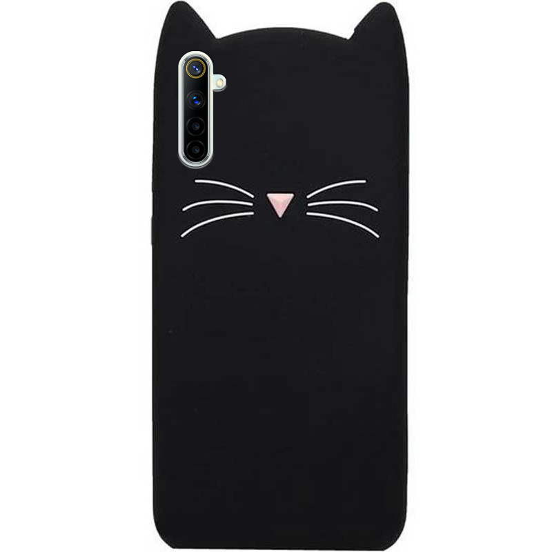 

Силіконова накладка 3D Cat на Realme 6 (Чорний) 905568