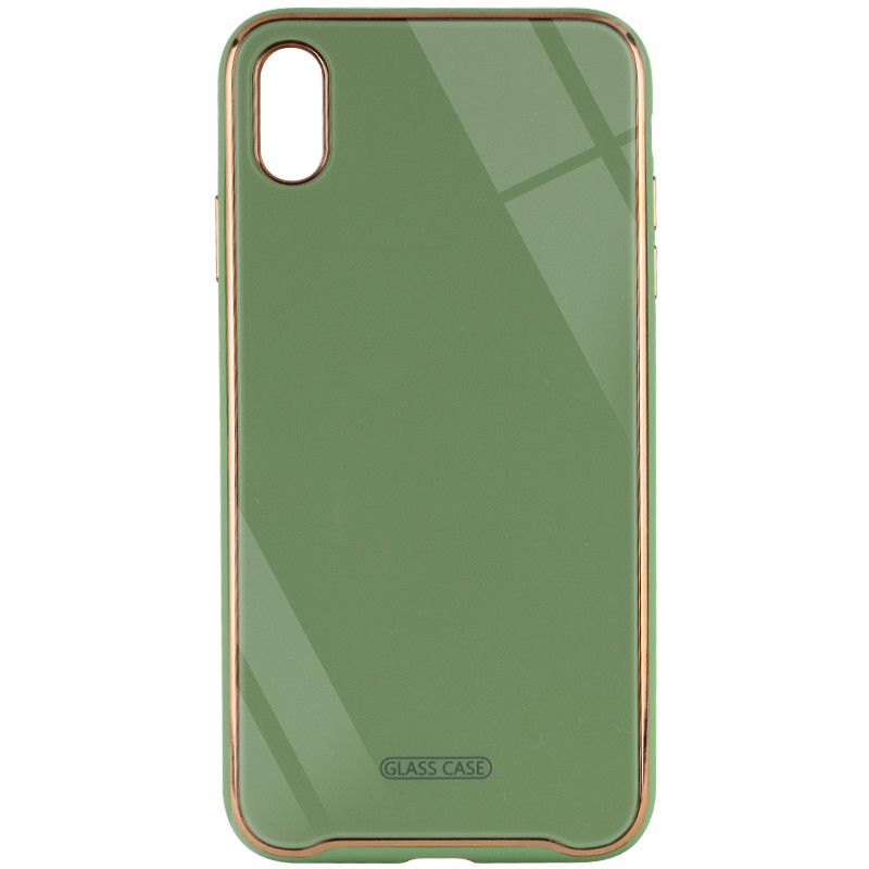 

TPU+Glass чехол Venezia для Apple iPhone XS Max (6.5") (Мятный / Mint) 923351