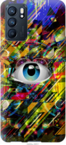 Чехол Абстрактный глаз для Oppo Reno6 5G