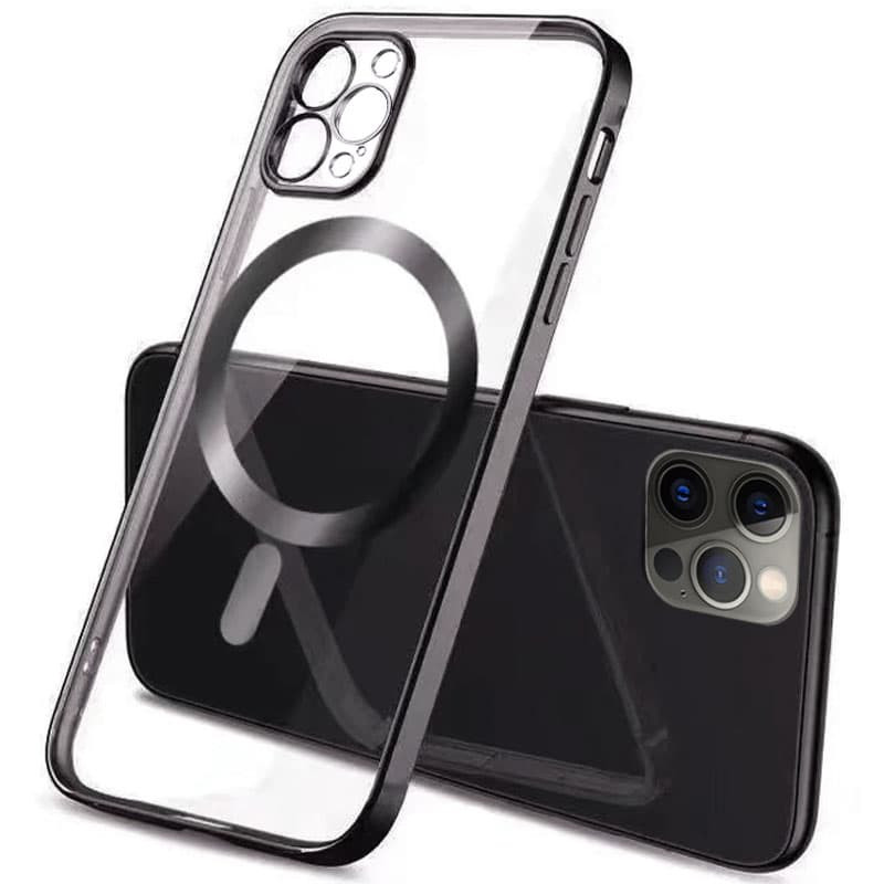 

TPU чехол Glossy Plating with Magnetic Safe для Apple iPhone 12 Pro (6.1") (Черный) 1227120