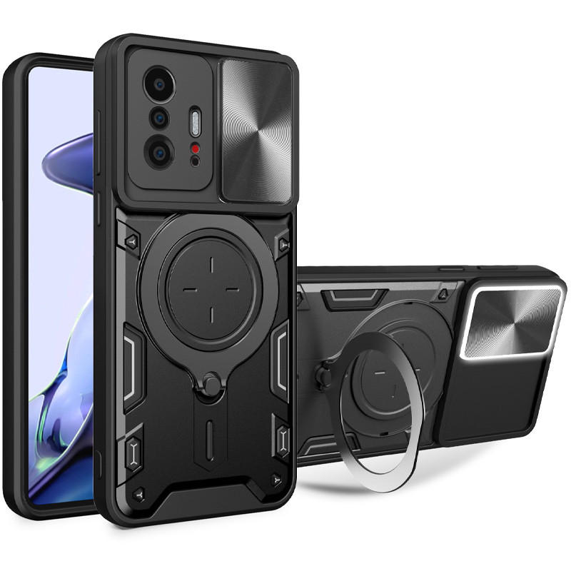 Удароміцний чохол Bracket case with Magnetic на Xiaomi 11T / 11T Pro (Black)