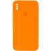Чехол Silicone Case Square Full Camera Protective (AA) для Apple iPhone XS Max (6.5") (Оранжевый / Bright Orange)