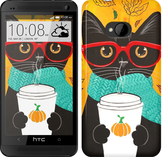 

Чохол Осінній кіт на HTC One M7 580964