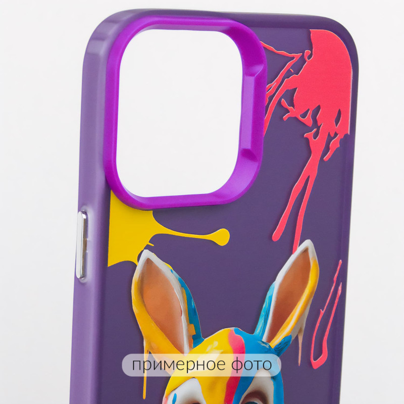 TPU+PC чехол TakiTaki Graffiti magic glow для Samsung Galaxy A53 5G (Funny bunny / Purple) в магазине vchehle.ua