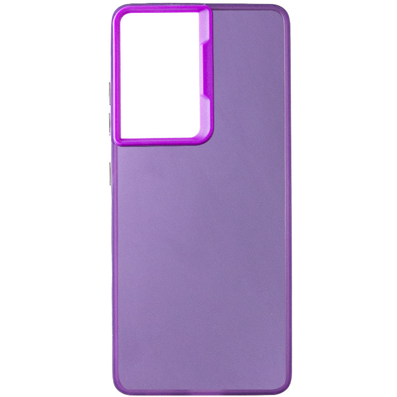 TPU+PC чохол Magic glow with protective edge на Samsung Galaxy S21 Ultra (Purple)