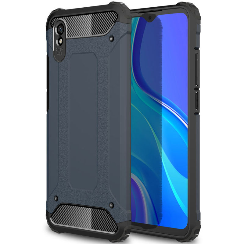 

Броньований протиударний TPU+PC чохол Immortal на Xiaomi Redmi 9A (Сірий / Metal slate) 928056