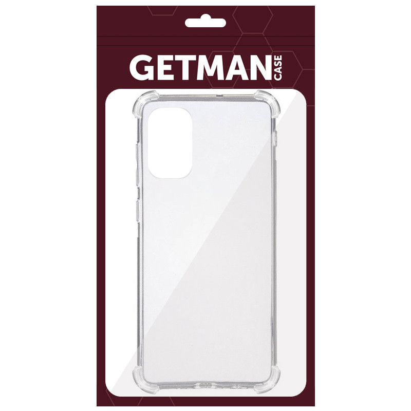 Фото TPU чехол GETMAN Ease logo усиленные углы для Samsung Galaxy S20+ (Бесцветный (прозрачный)) в магазине vchehle.ua