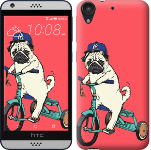 

Чехол Мопс на велосипеде для HTC Desire 630 642791