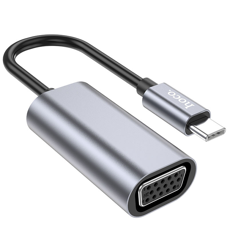 Купить Переходник Hoco UA21 Origin Type-C to VGA (Metal gray) на vchehle.ua