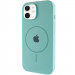 Чехол Silicone Case Full Protective (AA) with Magnetic Safe для Apple iPhone 11 (6.1") (Бирюзовый / Light Turquoise)