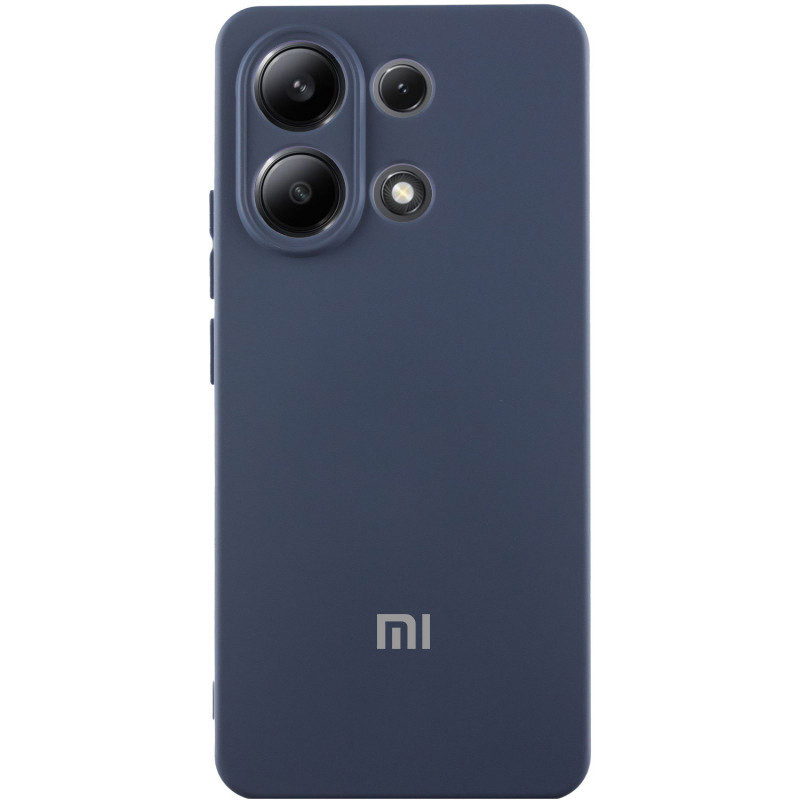 Чехол Silicone Cover Lakshmi Full Camera (AA) with logo для Xiaomi Redmi Note 13 5G (Синий / Midnight blue)