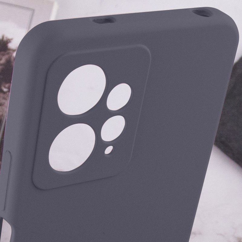 Чехол Silicone Cover Lakshmi Full Camera (AAA) with Logo для Xiaomi Redmi Note 12 4G (Серый / Dark Gray) в магазине vchehle.ua