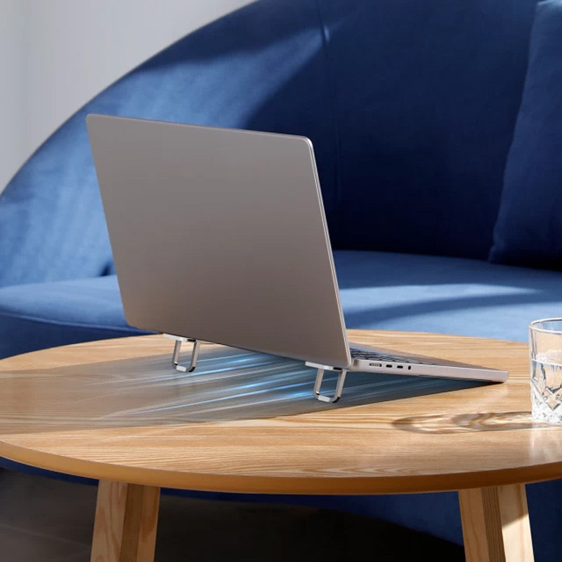 Подставка для ноутбука Baseus Slim Laptop Kickstand (2шт) (LUZC00001) (Silver) в магазині vchehle.ua