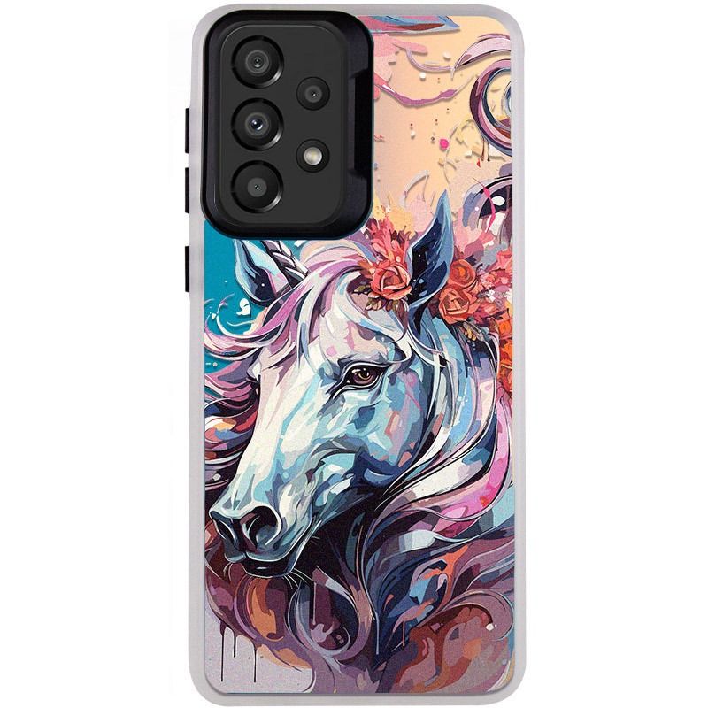 TPU+PC чохол TakiTaki Magic glow на Samsung Galaxy A33 5G (Unicorn / Pink / Purple)