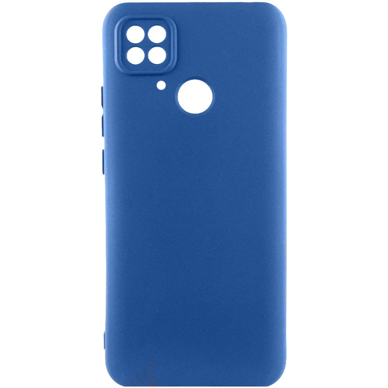 Чехол TPU GETMAN Liquid Silk Full Camera для Xiaomi Redmi 10C (Синий / Navy Blue)