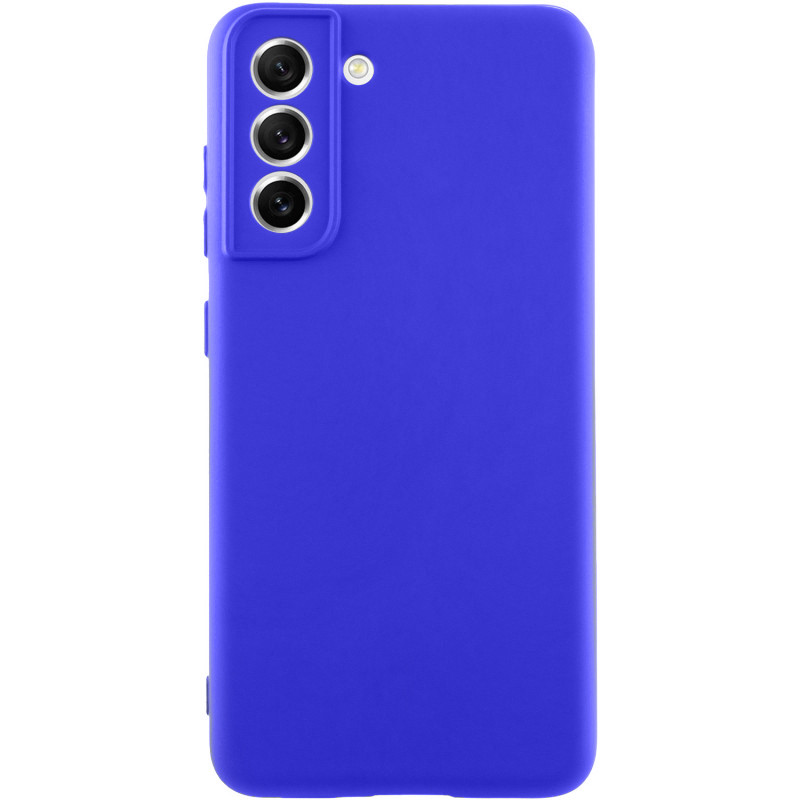 Чохол Silicone Cover Lakshmi Full Camera (AA) на Samsung Galaxy S21 FE (Синій / Iris)