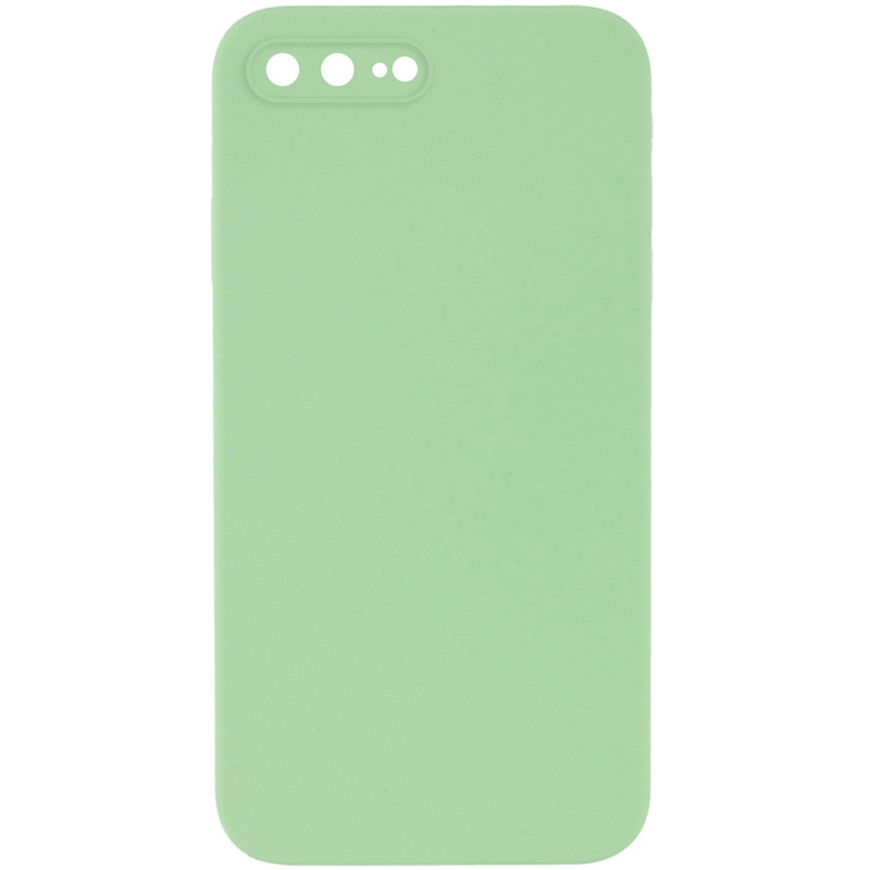 Чехол Silicone Case Square Full Camera Protective (AA) NOLOGO для Apple iPhone 7 plus/8 plus (5.5") (Мятный / Mint)