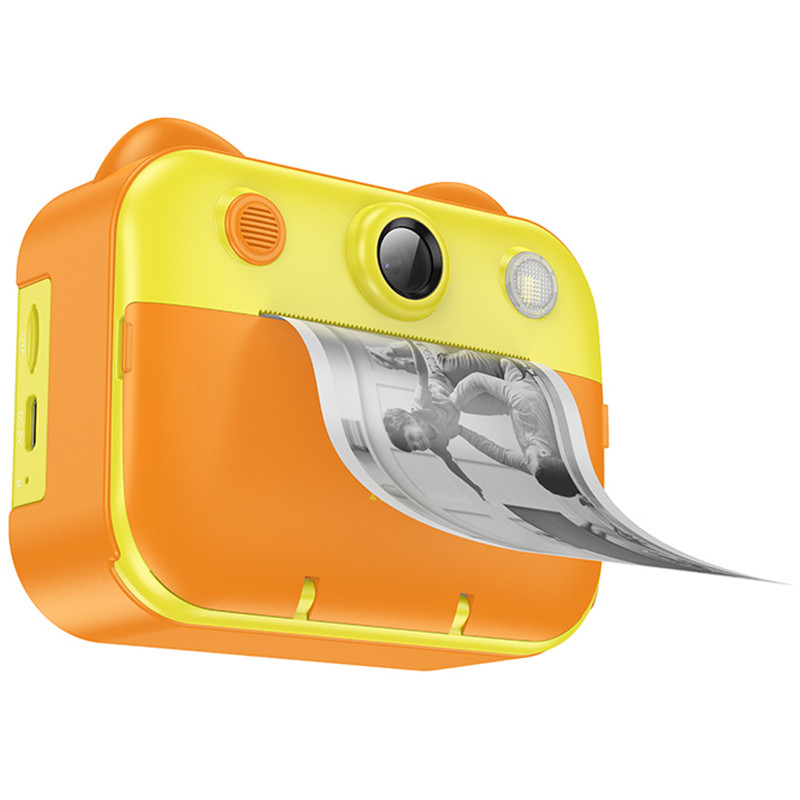 Заказать Детская фотокамера с моментальной печатью Hoco DV204 Dual-camera (Yellow) на vchehle.ua