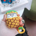 Фото Силиконовый футляр Smile Fruits series для наушников AirPods 1/2 + кольцо (Pineapple) на vchehle.ua