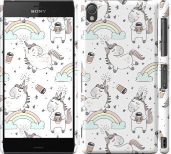 

Чехол Единорог и кофе для Sony Xperia Z3 Dual 840865