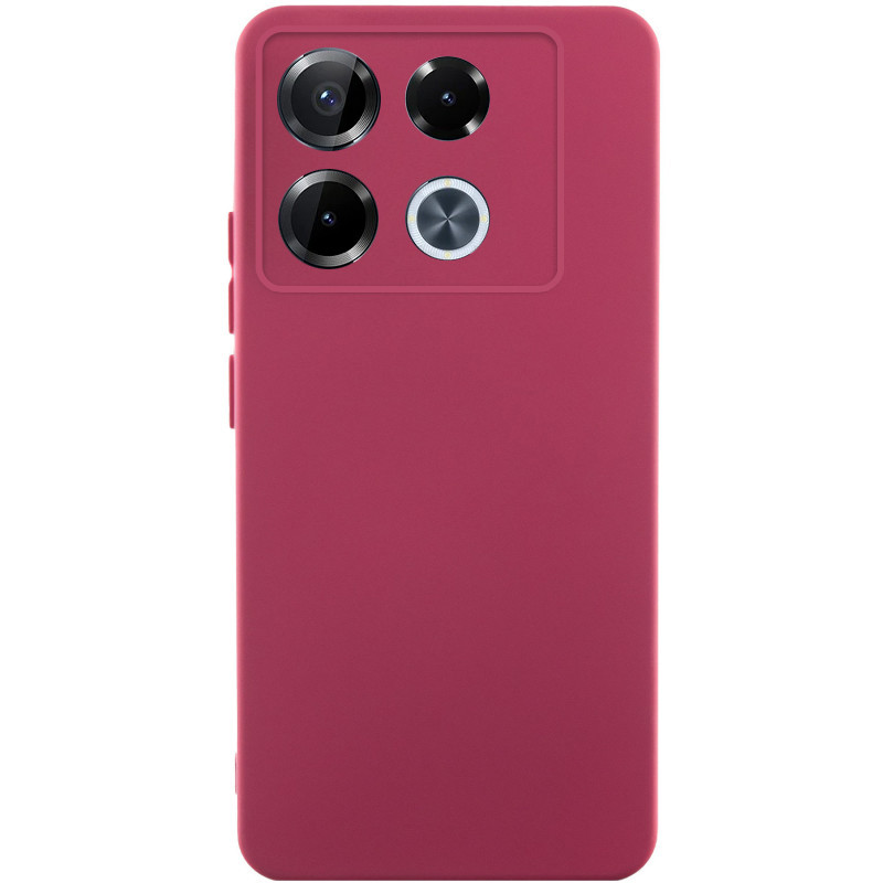 Чохол TPU GETMAN Liquid Silk Full Camera на Infinix Note 40 Pro 4G (Бордовий / Marsala)