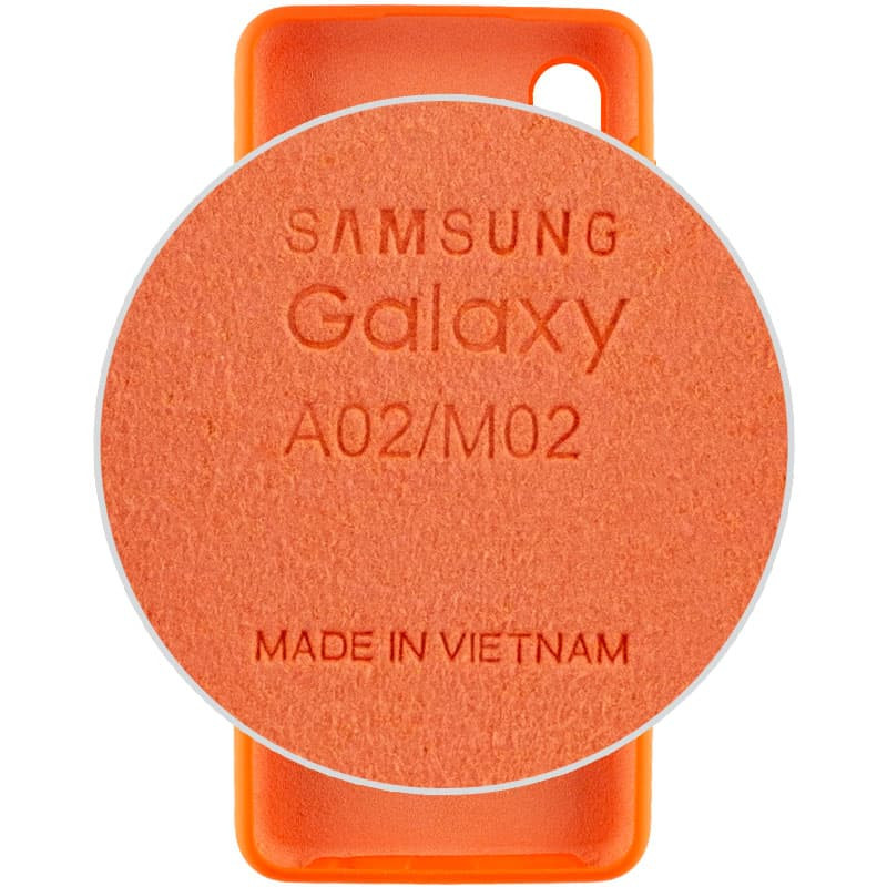 Фото Чохол Silicone Cover Full Protective (AA) на Samsung Galaxy A02 (Помаранчевий / Neon Orange) в маназині vchehle.ua