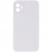 Silicone Case Square Full Camera Protective (AA) NOLOGO на Apple iPhone 11 (6.1") (Білий / White)