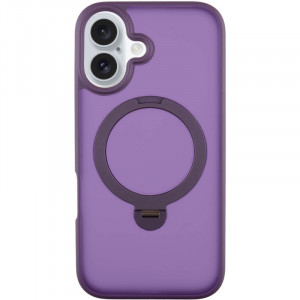 TPU+PC чохол Metal Buttons with Magnetic Safe Colorful HQ Ring для Apple iPhone 16 (6.1")