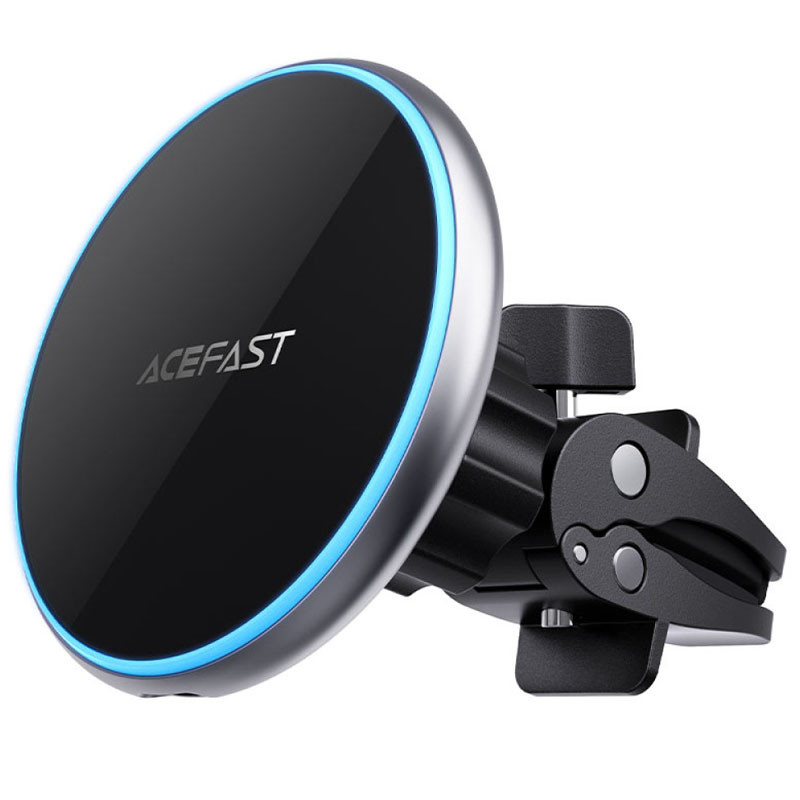 Автодержатель с БЗУ Acefast D3 magnetic wireless 15W (Silver)