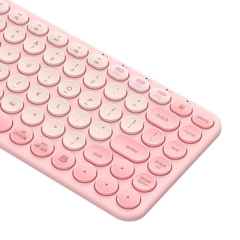 Фото Бездротова клавіатура Baseus K01A Wireless Tri-Mode Keyboard (English Version) (B00955503) (Baby Pink) на vchehle.ua