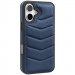 Фото Шкіряна накладка Puffer with Magnetic Safe на Apple iPhone 16 (6.1") (Blue) на vchehle.ua