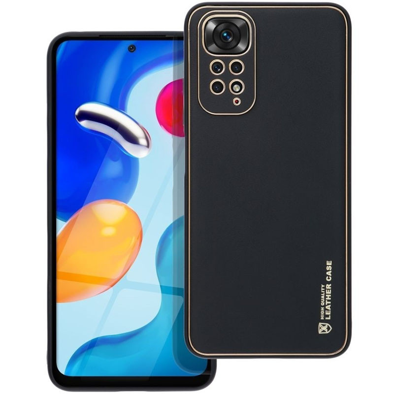 Фото Шкіряний чохол Xshield на Xiaomi Redmi Note 11 (Global) / Note 11S (Чорний / Black) на vchehle.ua