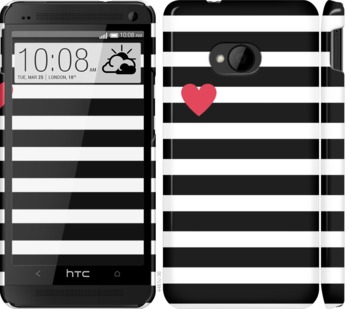

Чохол Чорно-білі смуги на HTC One M7 751769