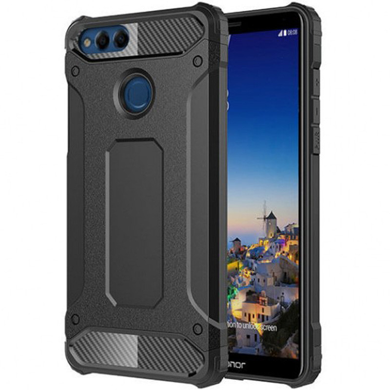 

Бронированный противоударный TPU+PC чехол Immortal для Huawei Honor 7X (Черный) 475604