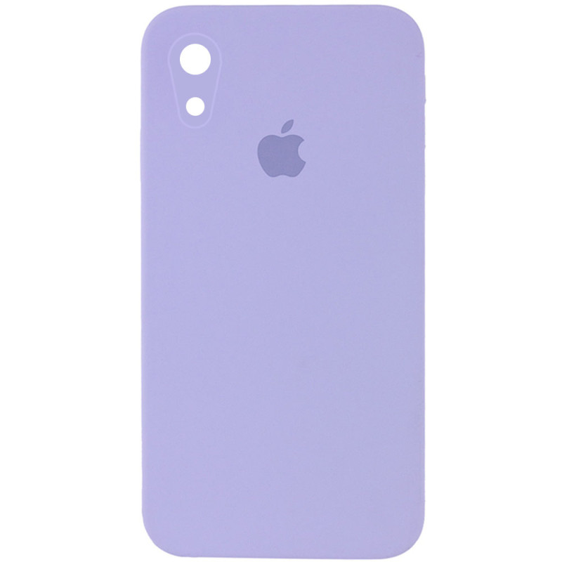 Чохол Silicone Case Square Full Camera Protective (AA) на Apple iPhone XR (6.1") (Бузковий / Dasheen)