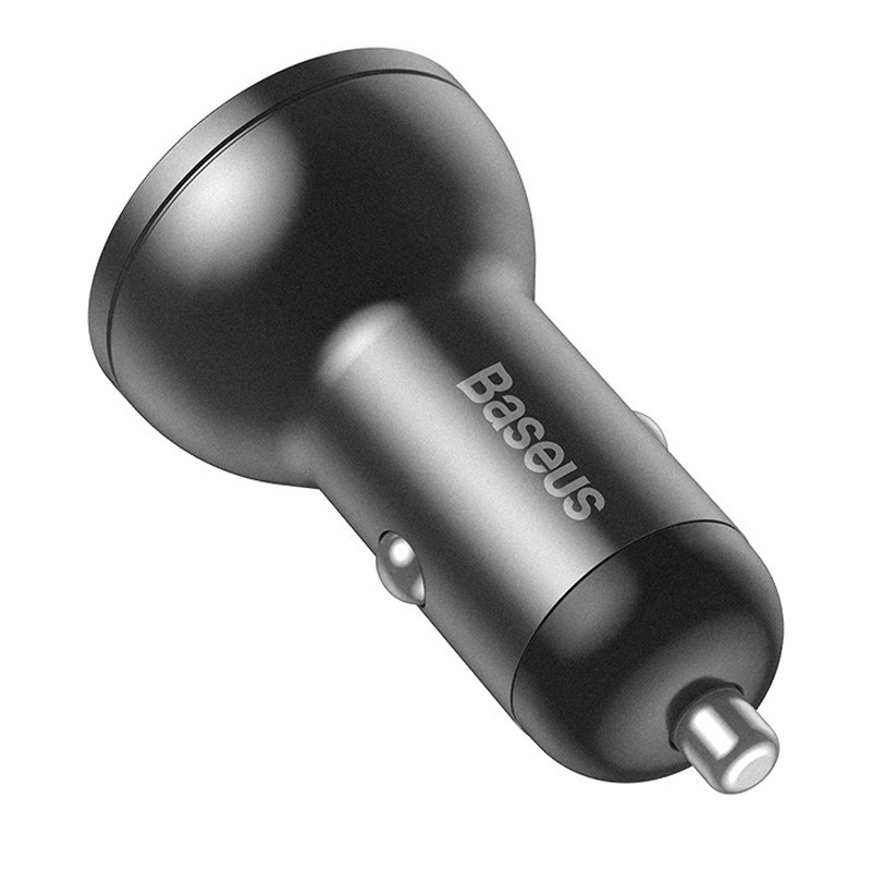 Фото АЗП Baseus Digital Display Dual USB 4.8A Car Charger 24W (CCBX) (tarnish) в маназині vchehle.ua