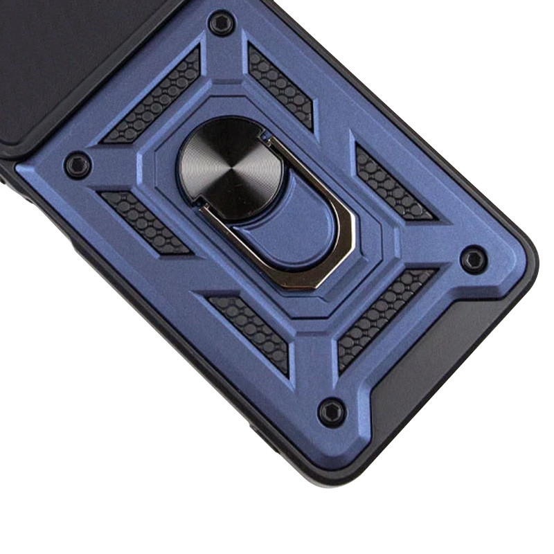 Фото Ударостійкий чохол Camshield Serge Ring на Xiaomi Poco M7 Pro 5G (Синій) в маназині vchehle.ua