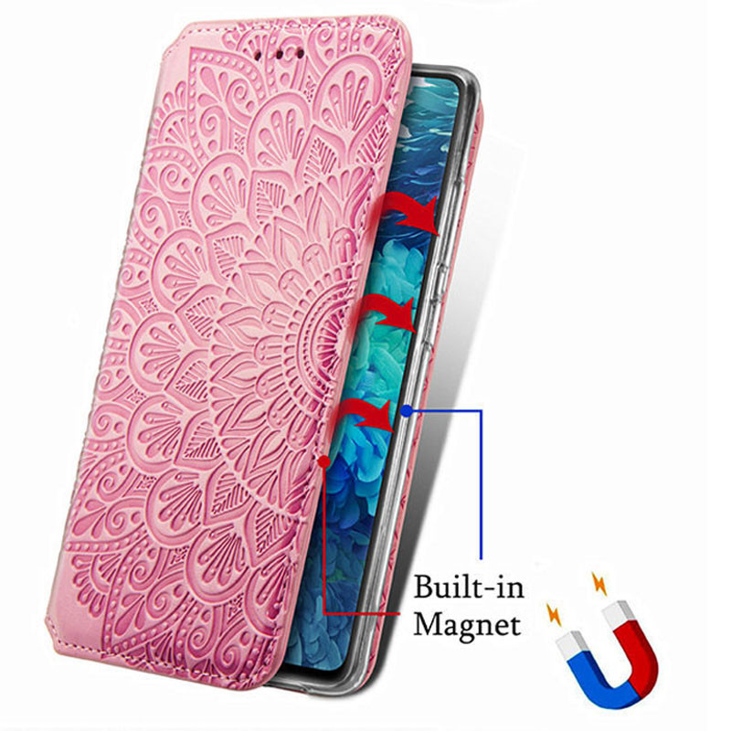 

Кожаный чехол книжка GETMAN Mandala (PU) для Xiaomi Redmi Note 10 Pro Max (Розовый) 1126223