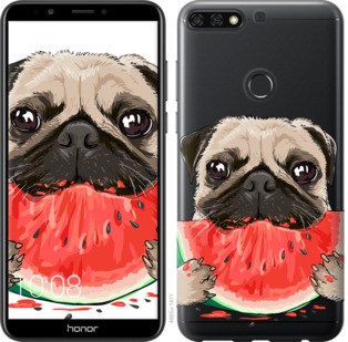 

Чохол Мопс і кавун на Huawei Honor 7C 843833
