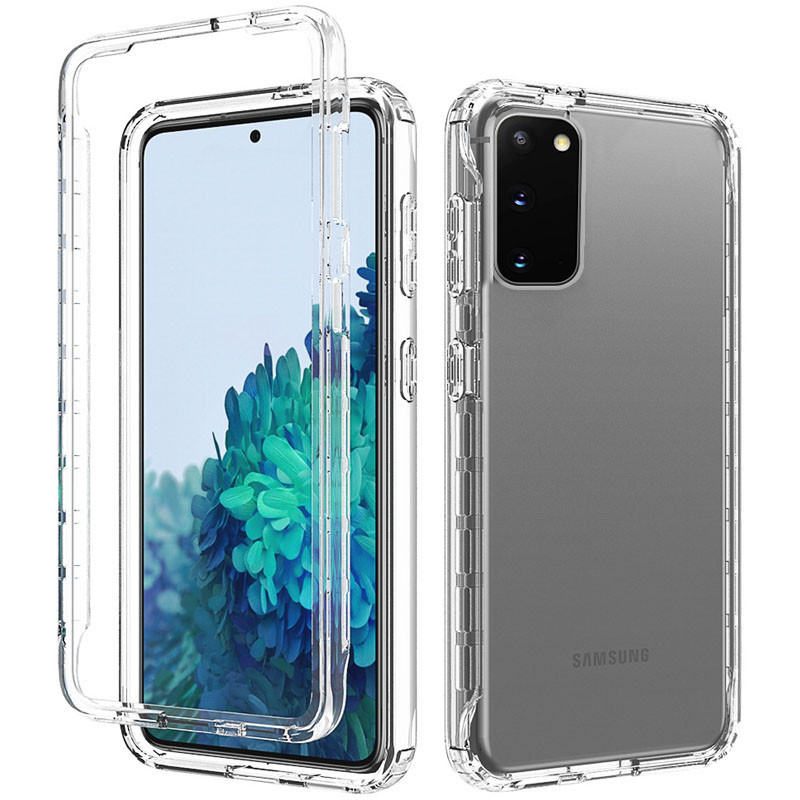 Чохол TPU + PC Full Body з захистом 360 на Samsung Galaxy S20+ (Прозорий)