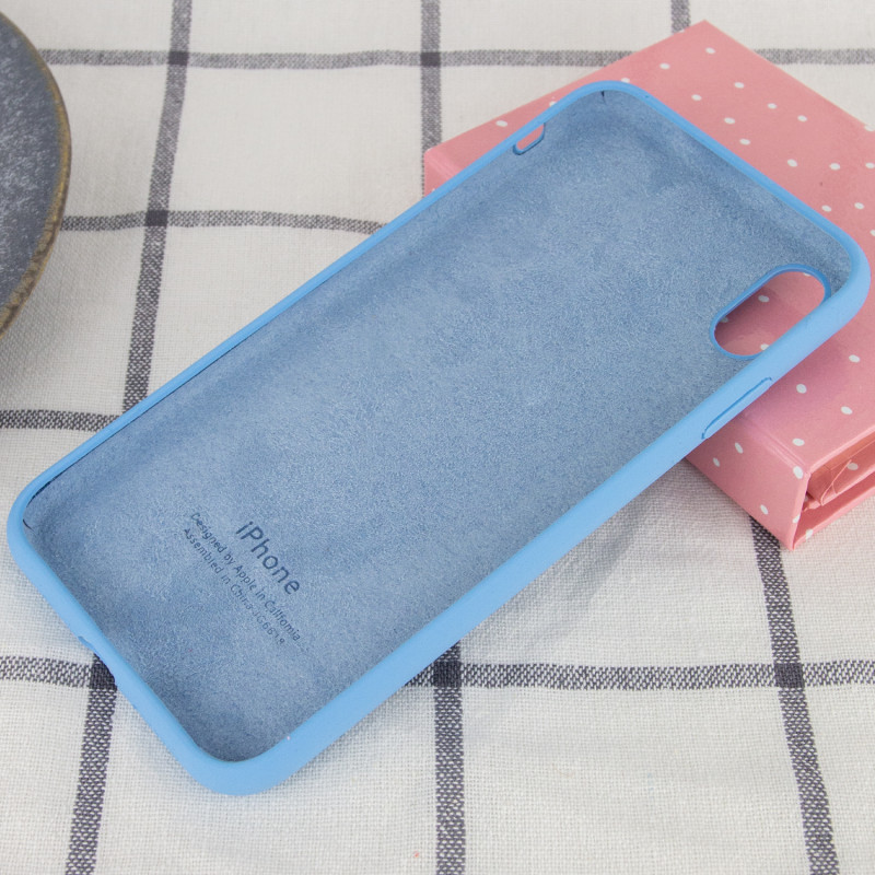 Фото Чехол Silicone Case Full Protective (AA) для Apple iPhone X (5.8") / XS (5.8") (Голубой / Cornflower) в магазине vchehle.ua