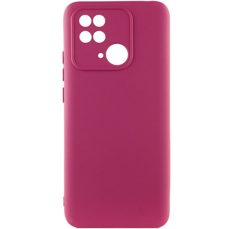 Чохол Silicone Cover Lakshmi Full Camera (A) на Xiaomi Redmi 10C (Бордовий / Marsala)