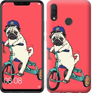 

Чехол Мопс на велосипеде для Huawei Honor Play 671032