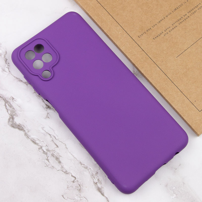 Чохол Silicone Cover Lakshmi Full Camera (AA) на Samsung Galaxy A12 (Фіолетовий / Purple) в магазині vchehle.ua