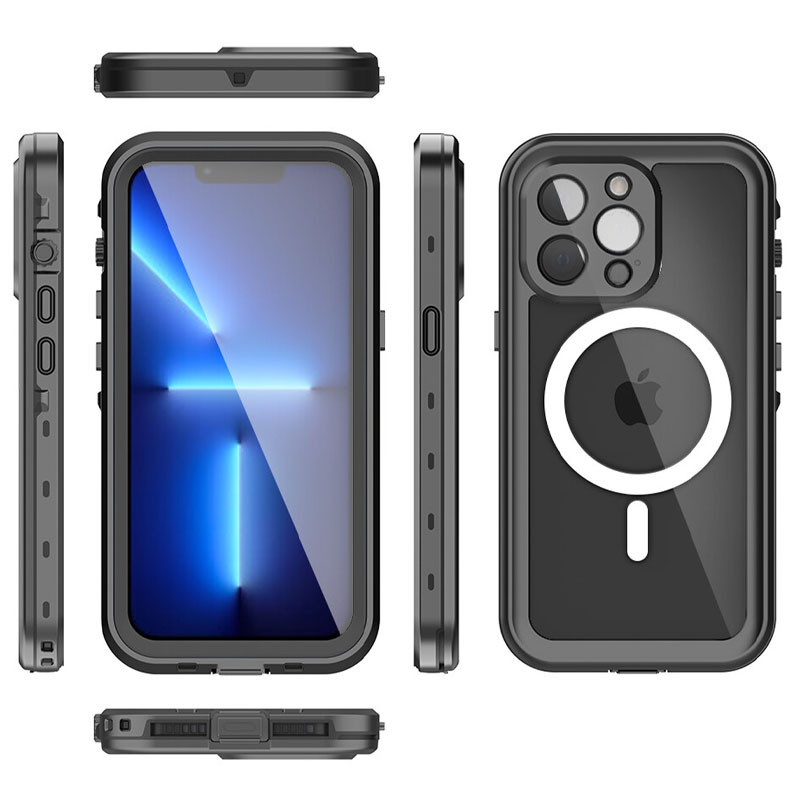 Фото Водонепроникний чохол Shellbox with Magnetic Safe на Apple iPhone 14 Pro (6.1") (Чорний) на vchehle.ua
