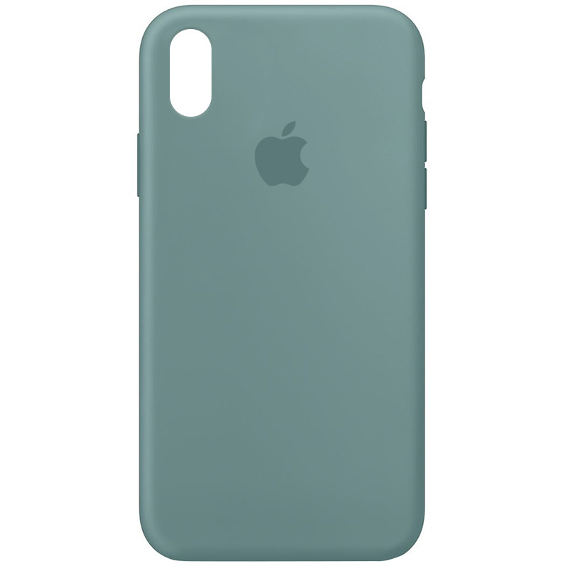 Чехол Silicone Case Full Protective (AA) для Apple iPhone X (5.8") / XS (5.8") (Зеленый / Cactus)