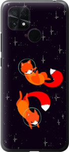 Чехол Лисички в космосе для Xiaomi Poco C40