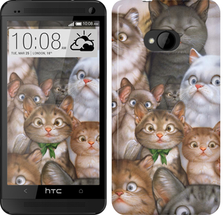 

Чехол коты для HTC One M7 476383