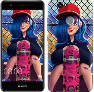 

Чохол Прикольна дівчинка зі скейтбордом на Huawei Nova 618375